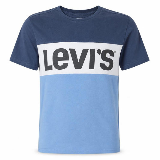 Levi's Men's Blue Colourblock Logo Cotton T-Shirt Size M