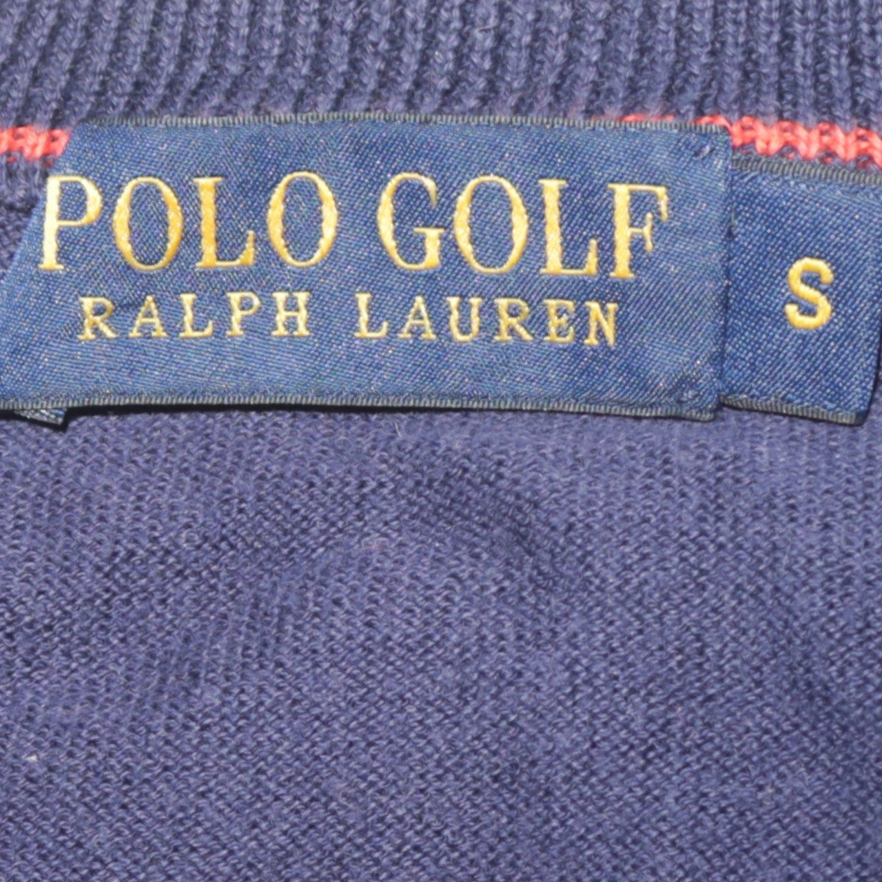 Ralph Lauren Polo Golf Men's Blue V-Neck Cotton Jumper Size S