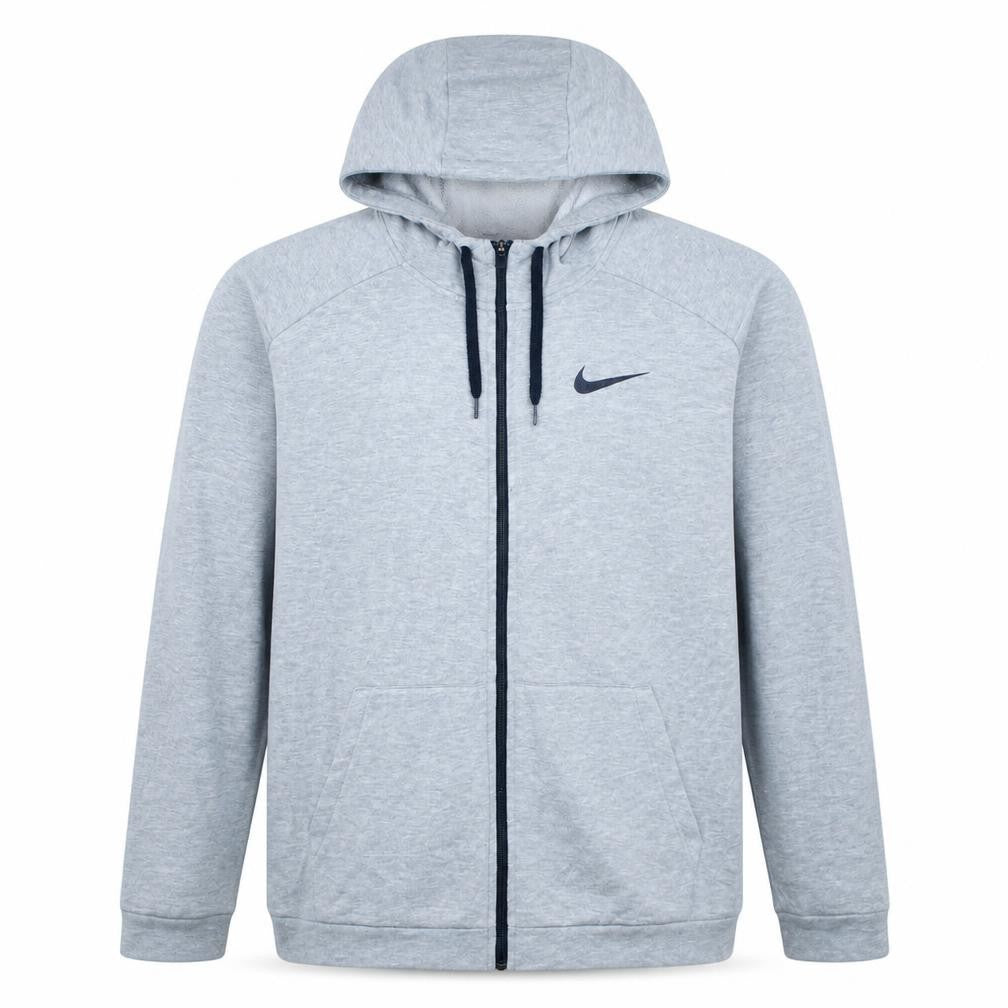 Nike Men's Grey Dri-FIT Full Zip Hoodie 2XL Regular Fit