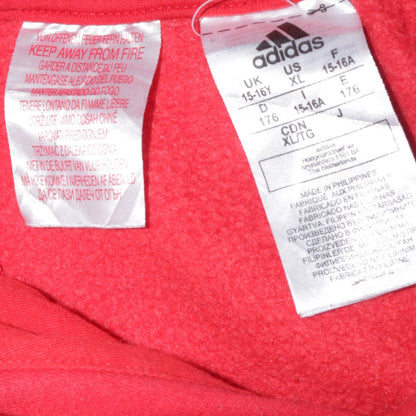 Additional view of Adidas boys’ red & navy colourblock pullover hoodie 15-16 years