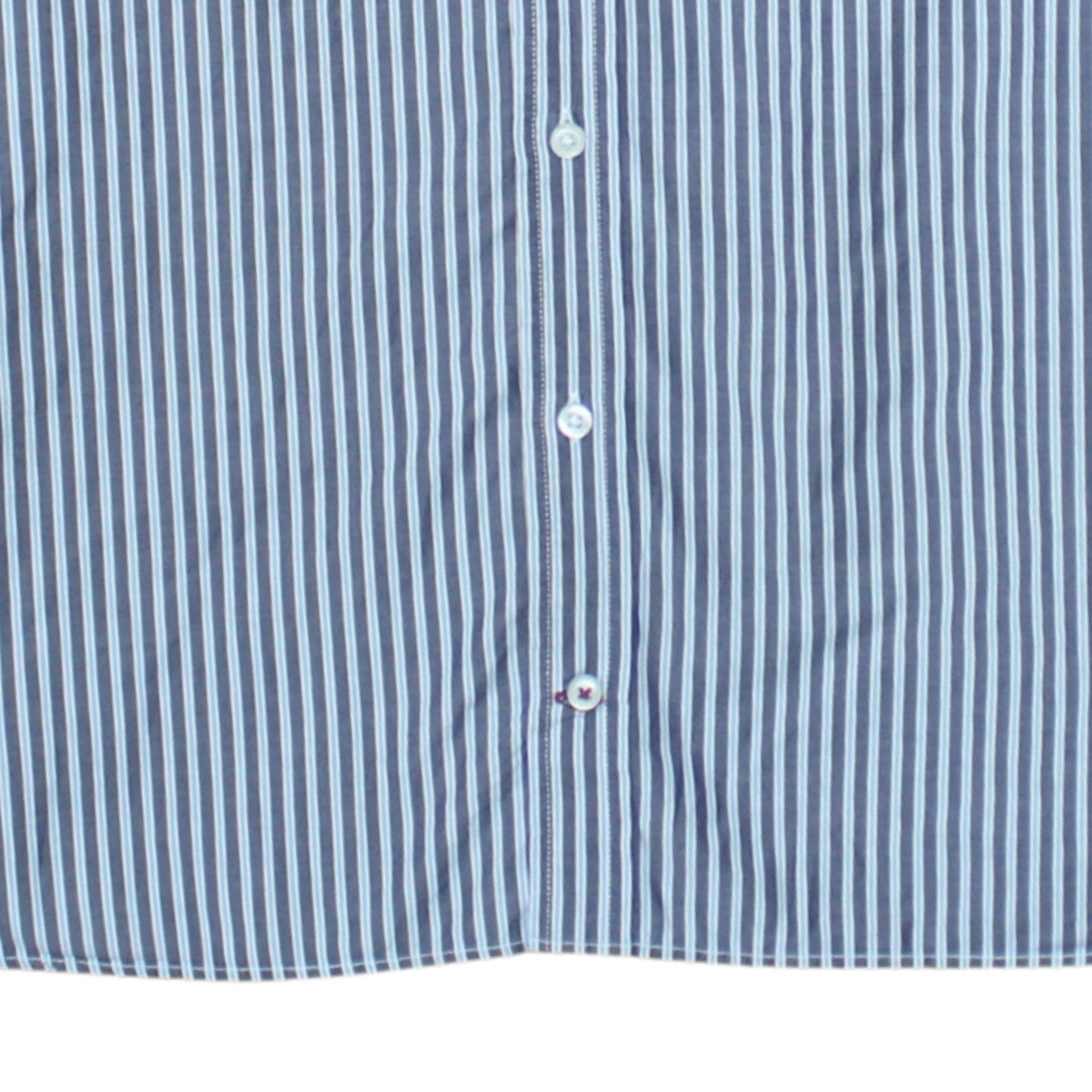 Tommy Hilfiger Men's Blue Striped Button-Down Cotton Shirt M Slim Fit