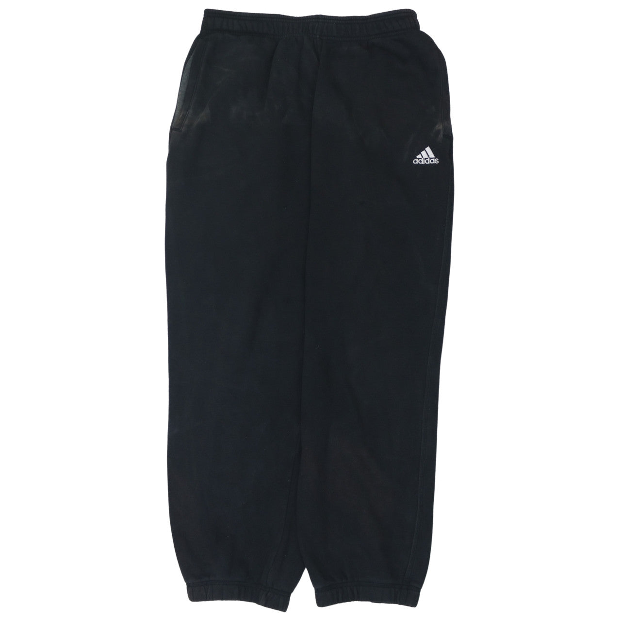 Adidas Men Black Fleece Jogger Sweatpants L Regular Fit Activewear