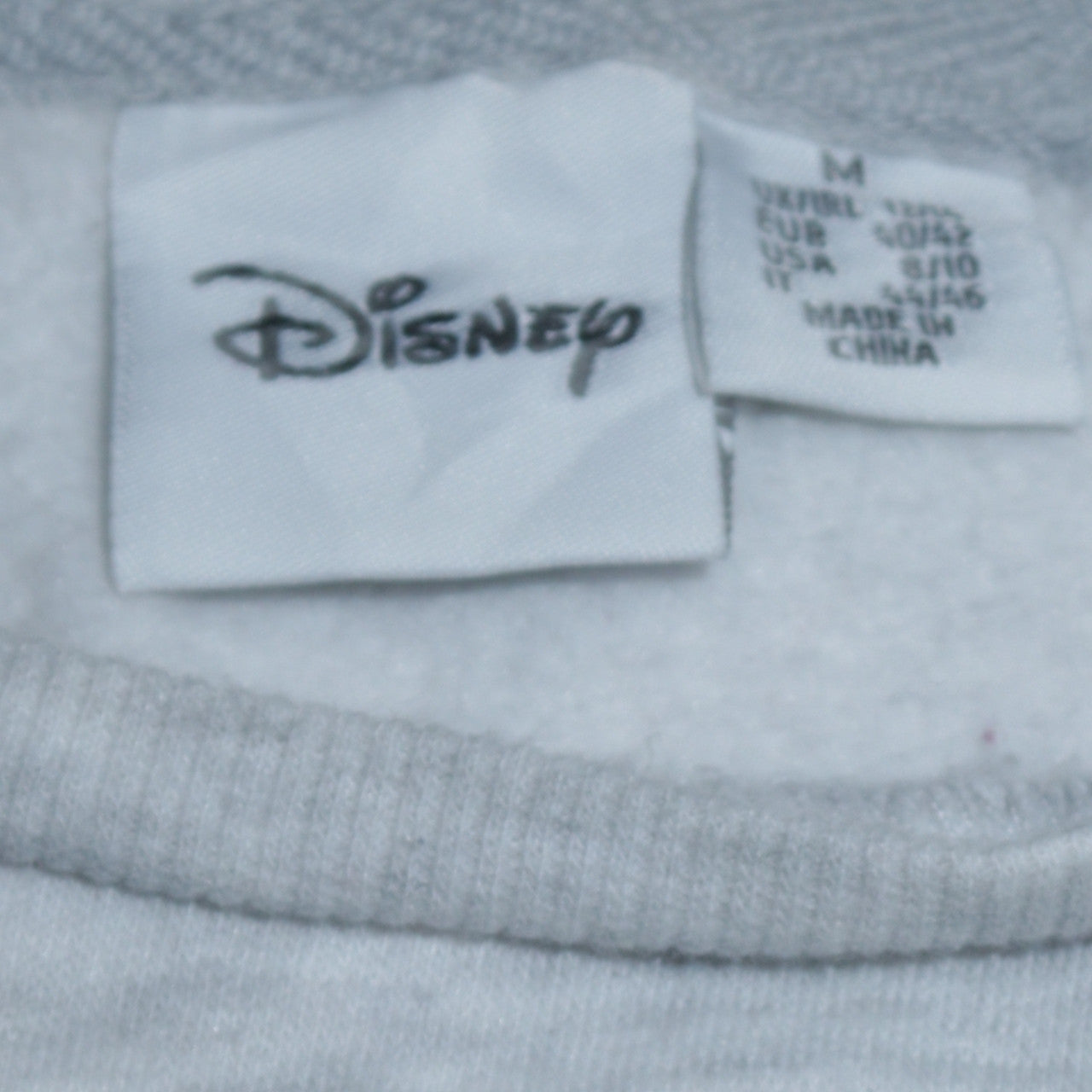 Disney Womens Grey Minnie Mouse Sweatshirt M Crew Neck Pullover