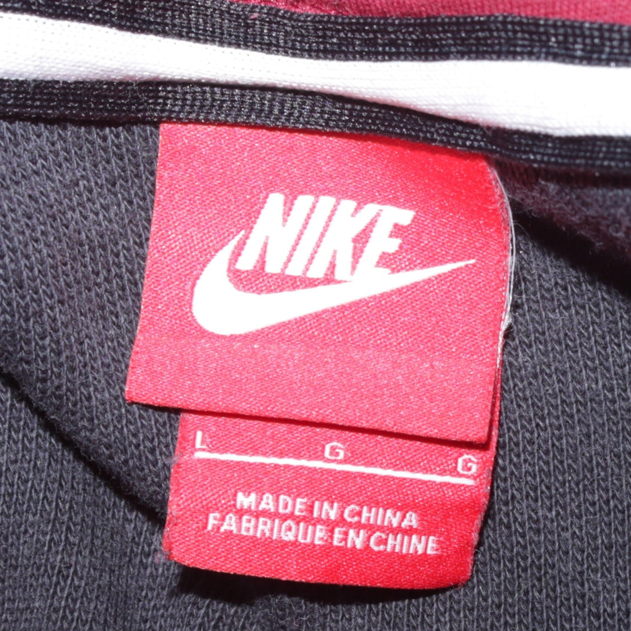 Nike Men's Red Full Zip Hoodie Size L Sportswear Fleece