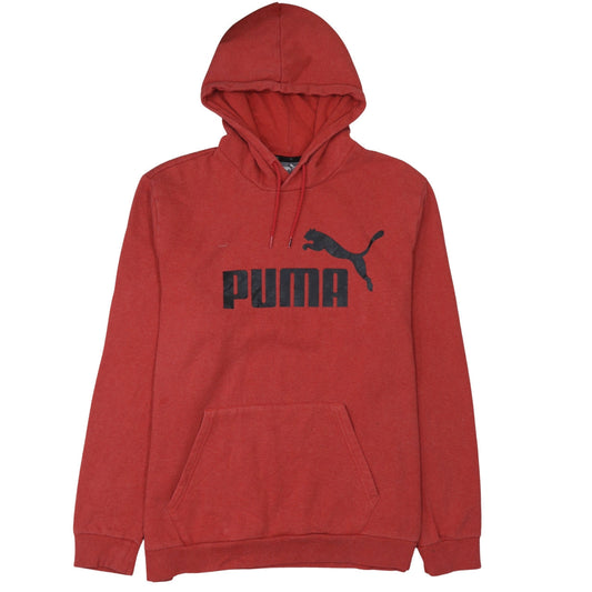 Puma Men's Red XL Pullover Hoodie Sweatshirt with Logo Print