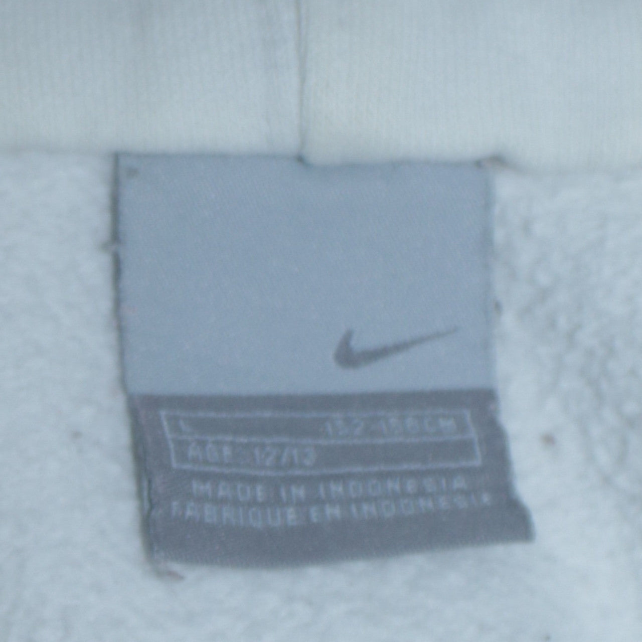 Nike Boys White Oregon Pullover Hoodie Size 12-13 Years Fleece Lined
