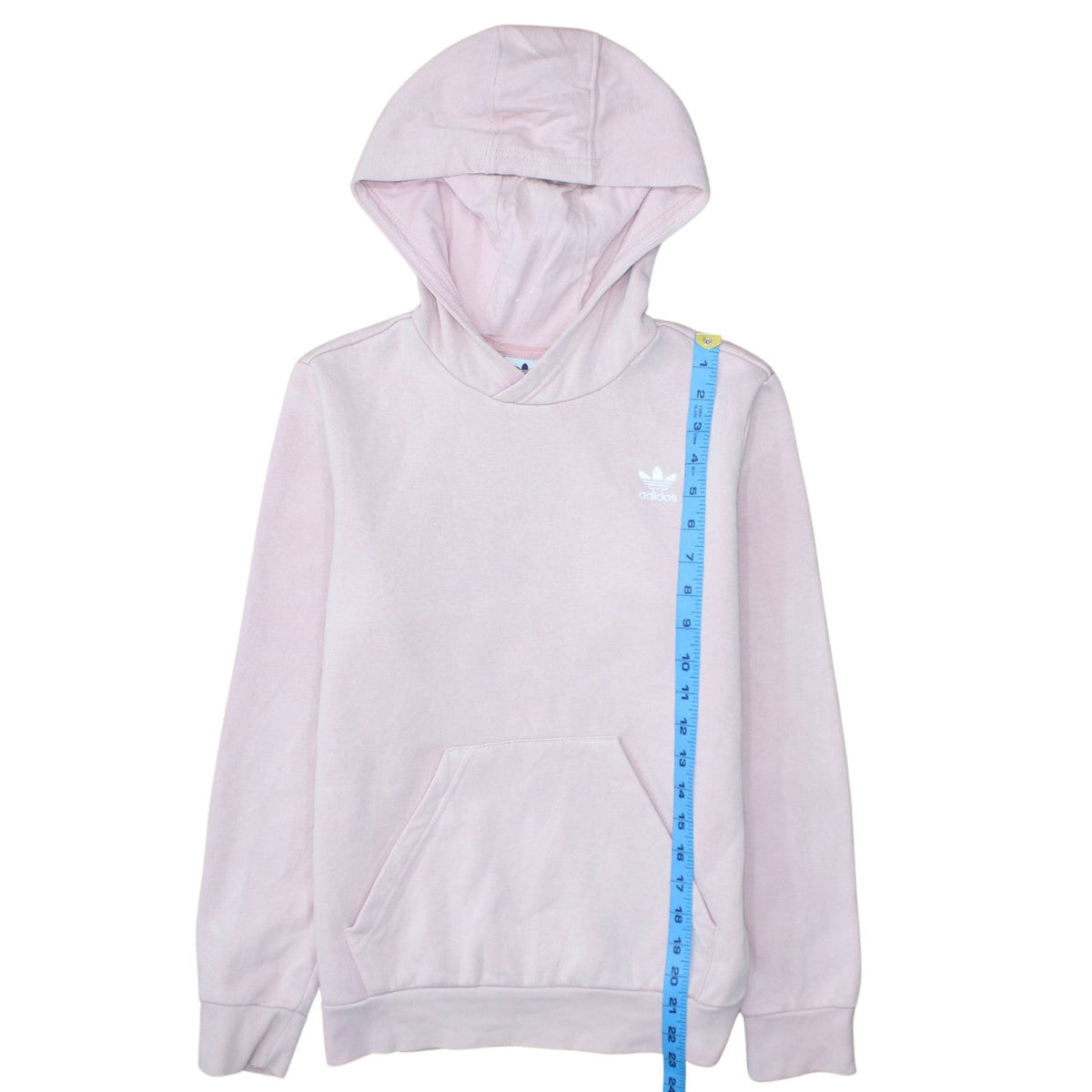 Adidas Girls Pink Pullover Hoodie 12-13 Years Hooded Fleece Sweatshirt