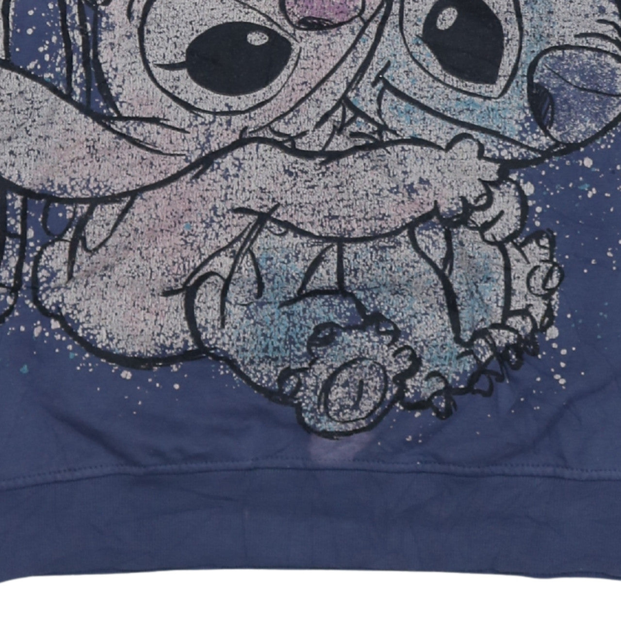 Disney Womens Blue Stitch Sweatshirt XL Lilo & Stitch Graphic Pullover