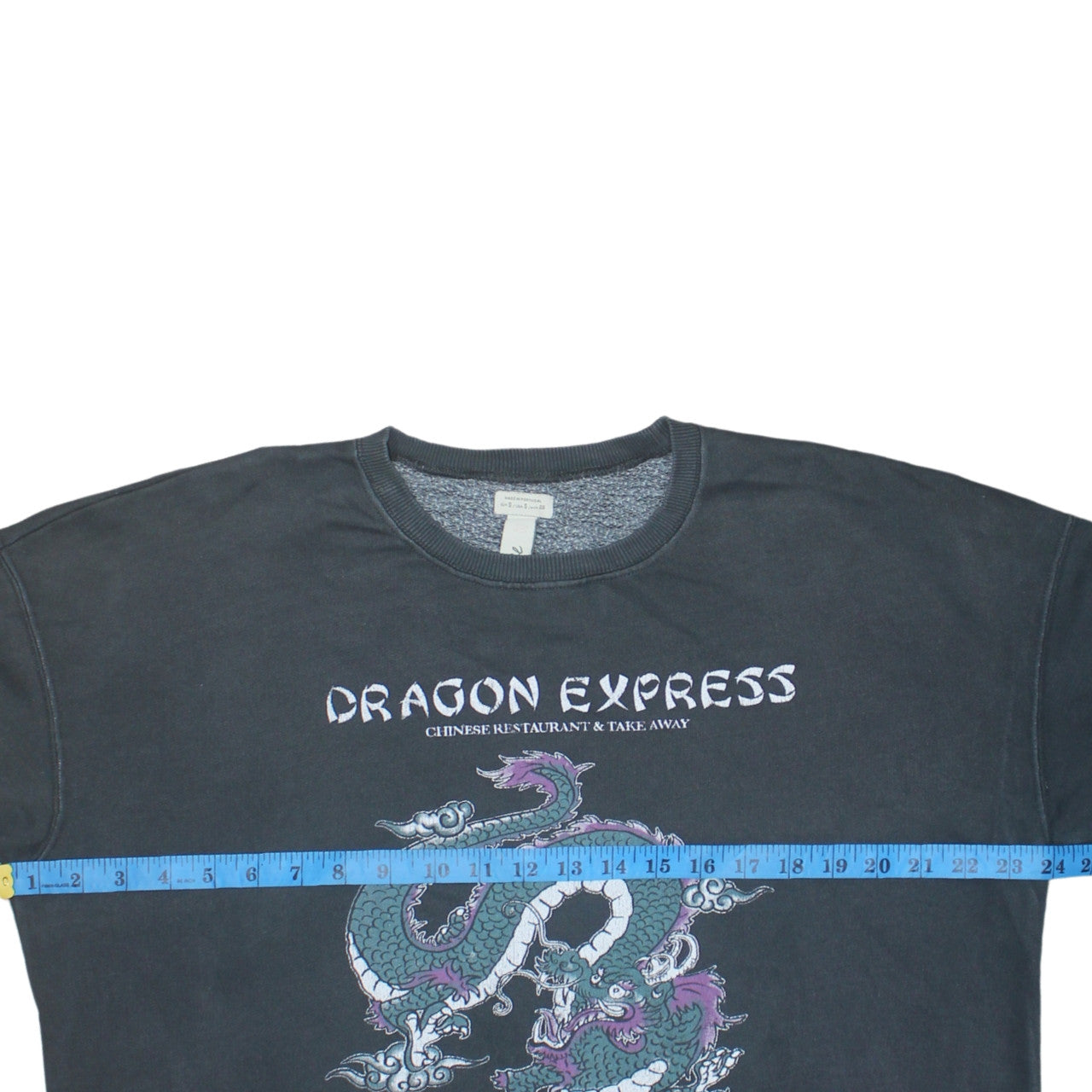 Pull & Bear Women's Black Dragon Graphic Sweatshirt S