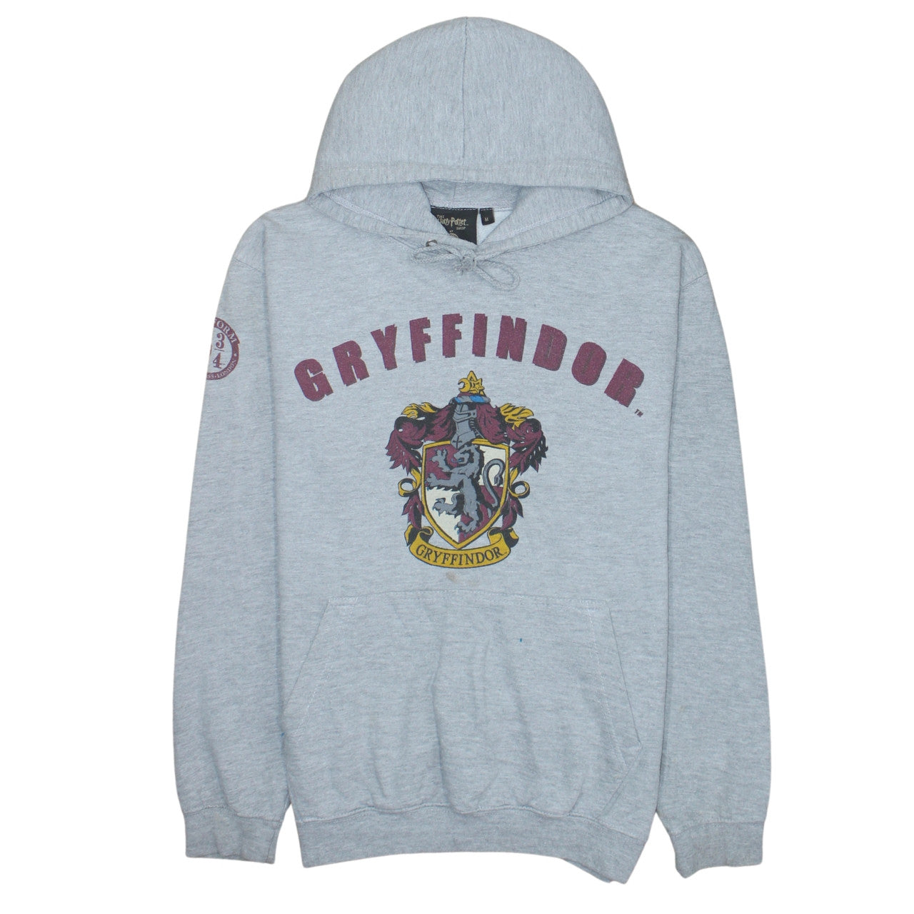 Harry Potter Gryffindor Grey Hoodie Men M Pullover Fleece Sweatshirt