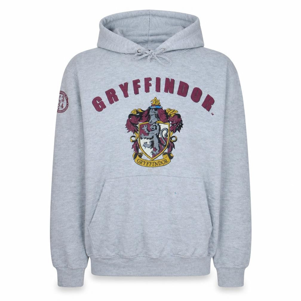 Harry Potter Gryffindor Grey Hoodie Men M Pullover Fleece Sweatshirt