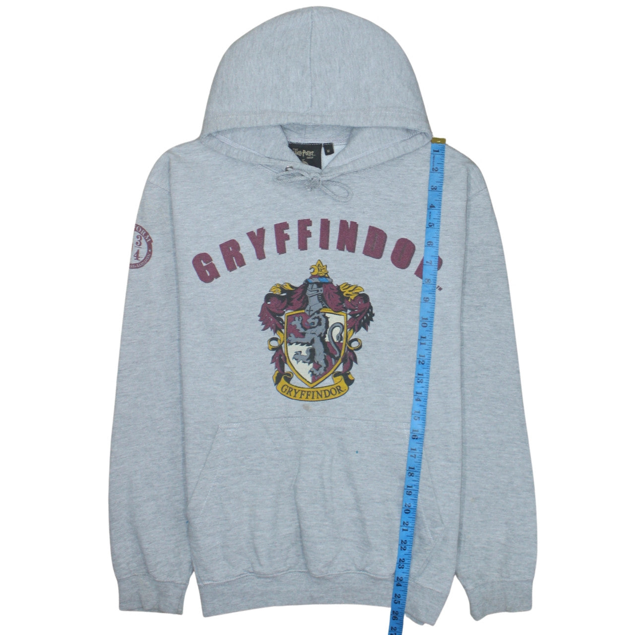 Harry Potter Gryffindor Grey Hoodie Men M Pullover Fleece Sweatshirt