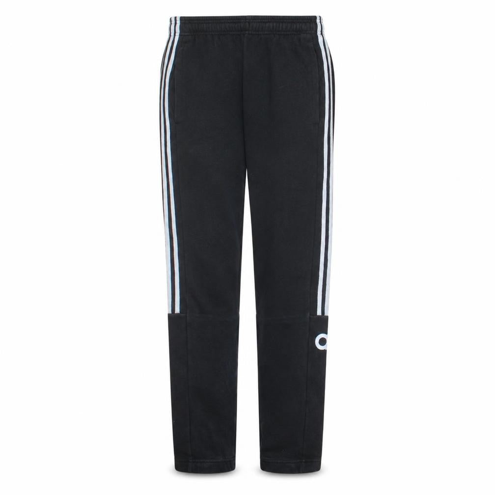 Adidas Mens Black Track Pants M Elastic Waist Tapered Sports Trousers