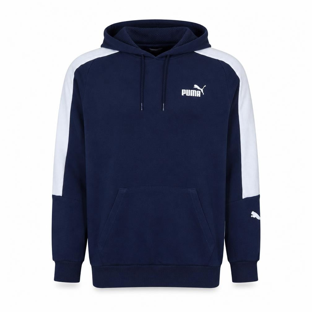 Puma Men's Blue Pullover Hoodie Size M Logo Sportswear Sweatshirt