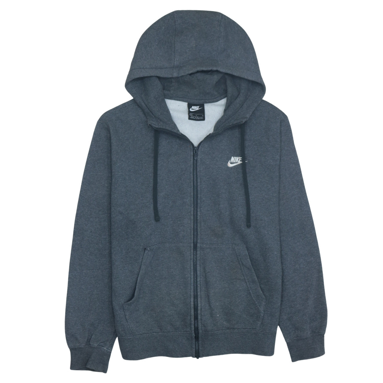 Nike Men's Grey Full Zip Hoodie Size M Regular Fit