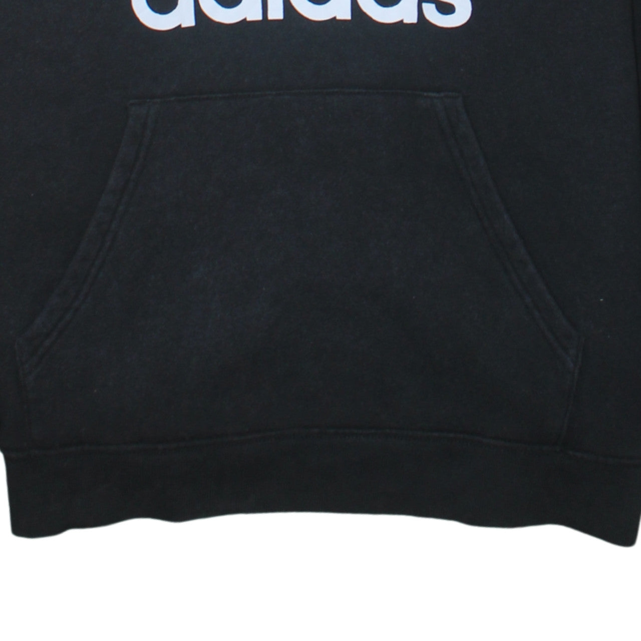 Adidas Womens Black Medium Pullover Hoodie with Logo Print