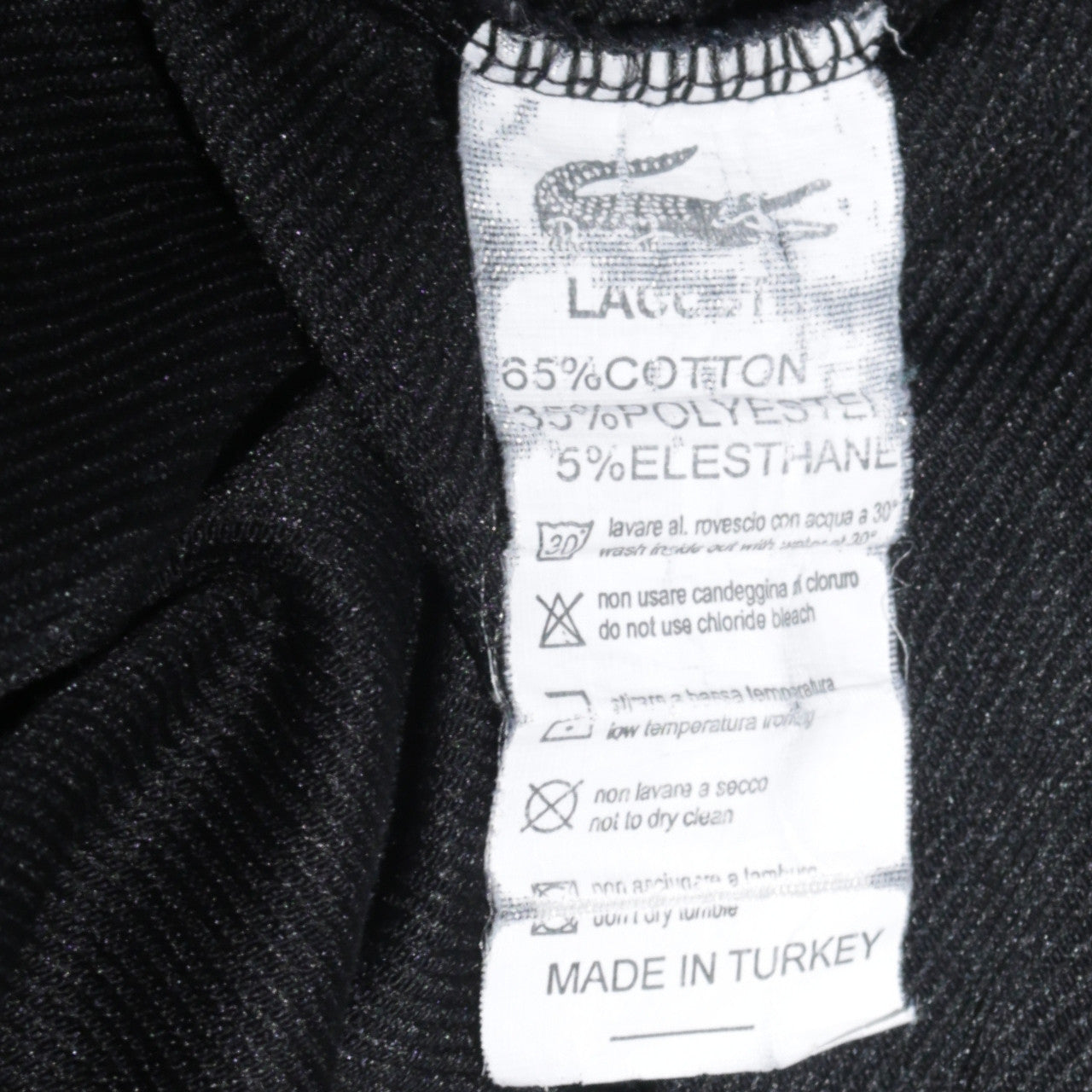Lacoste Men's Black Crew Neck Pullover Sweatshirt Size S