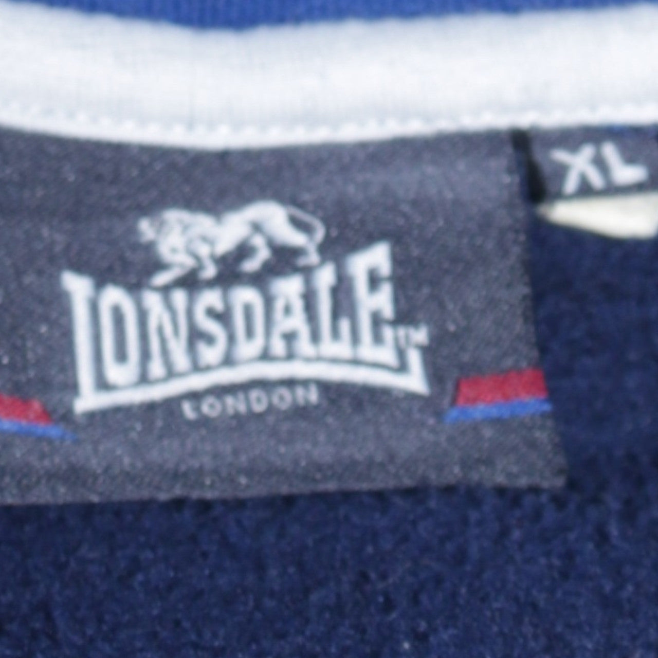 Lonsdale Mens Blue Pullover Hoodie XL Sports Fleece Sweatshirt