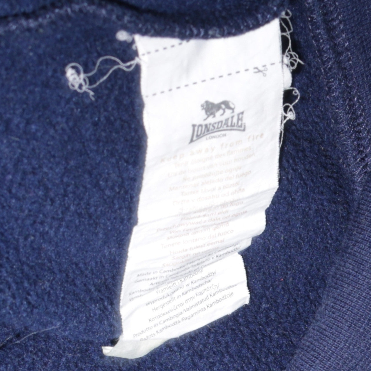 Lonsdale Mens Blue Pullover Hoodie XL Sports Fleece Sweatshirt