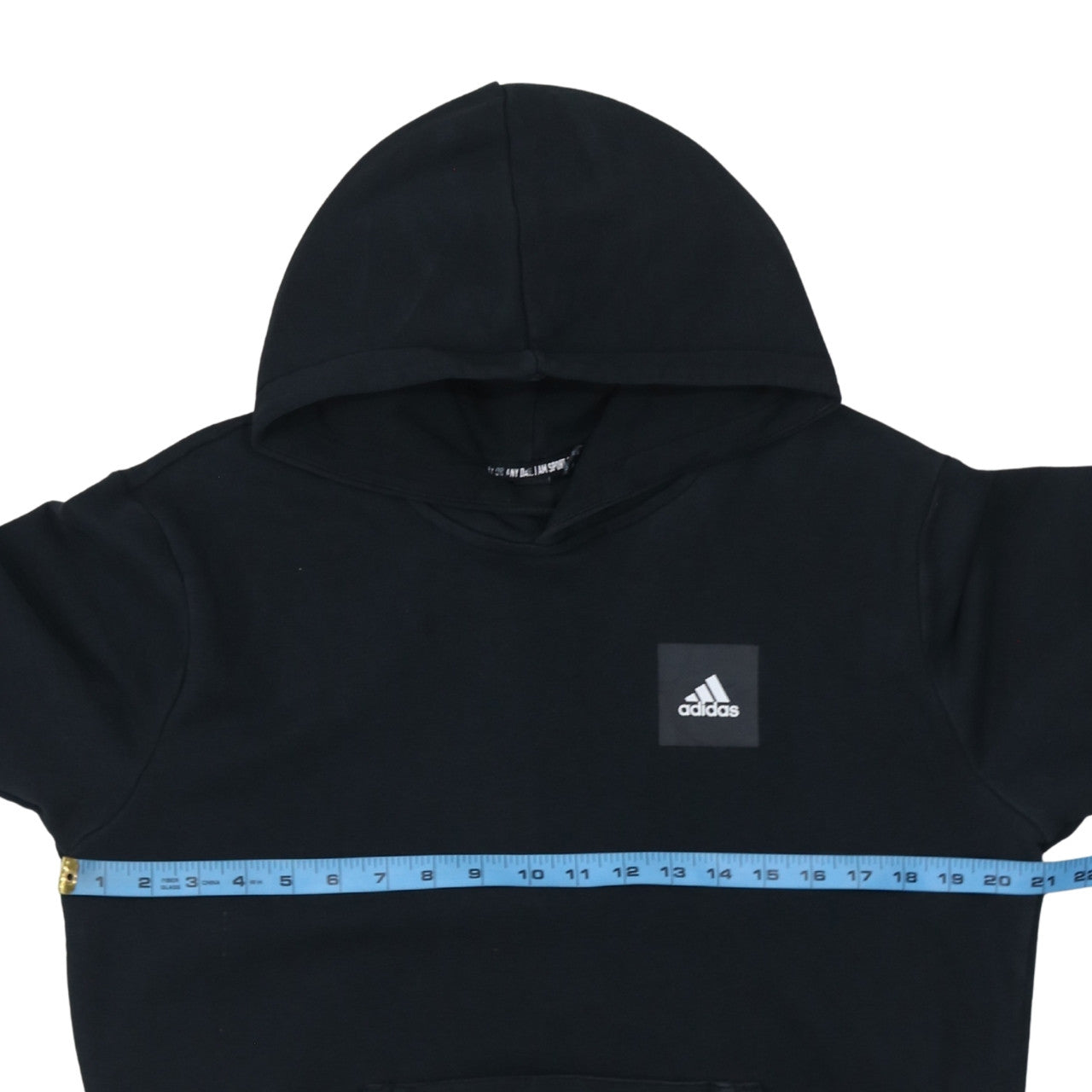 adidas Men's Black Pullover Hoodie Medium Graphic Sportswear