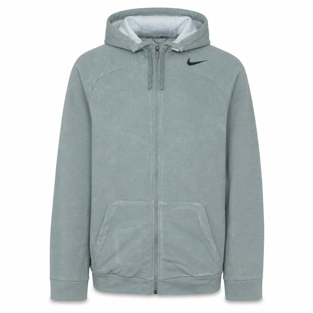 Nike Men's Grey Dri-Fit Full Zip Hoodie Size L Athletic Fit
