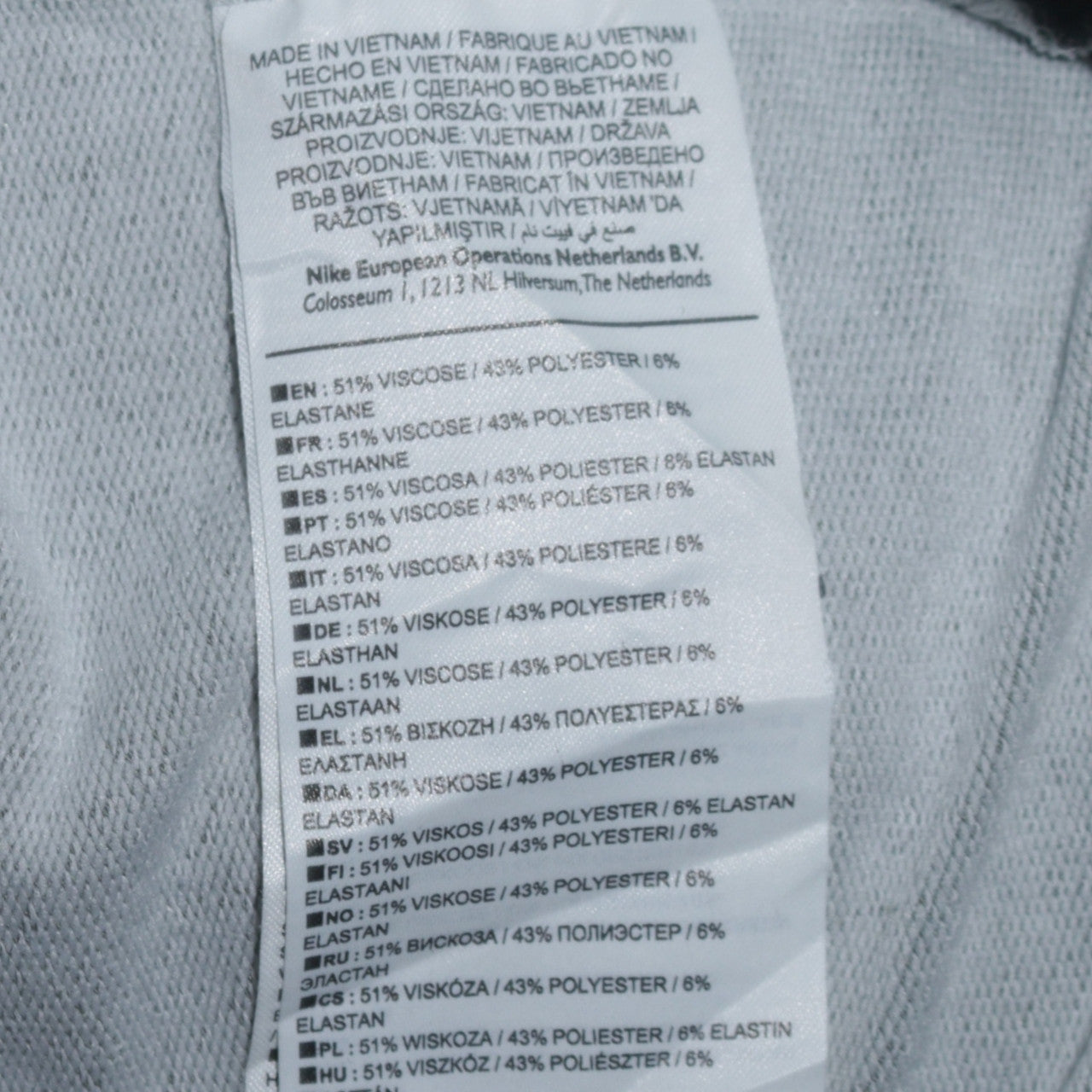 Nike Men's Grey Dri-Fit Full Zip Hoodie Size L Athletic Fit