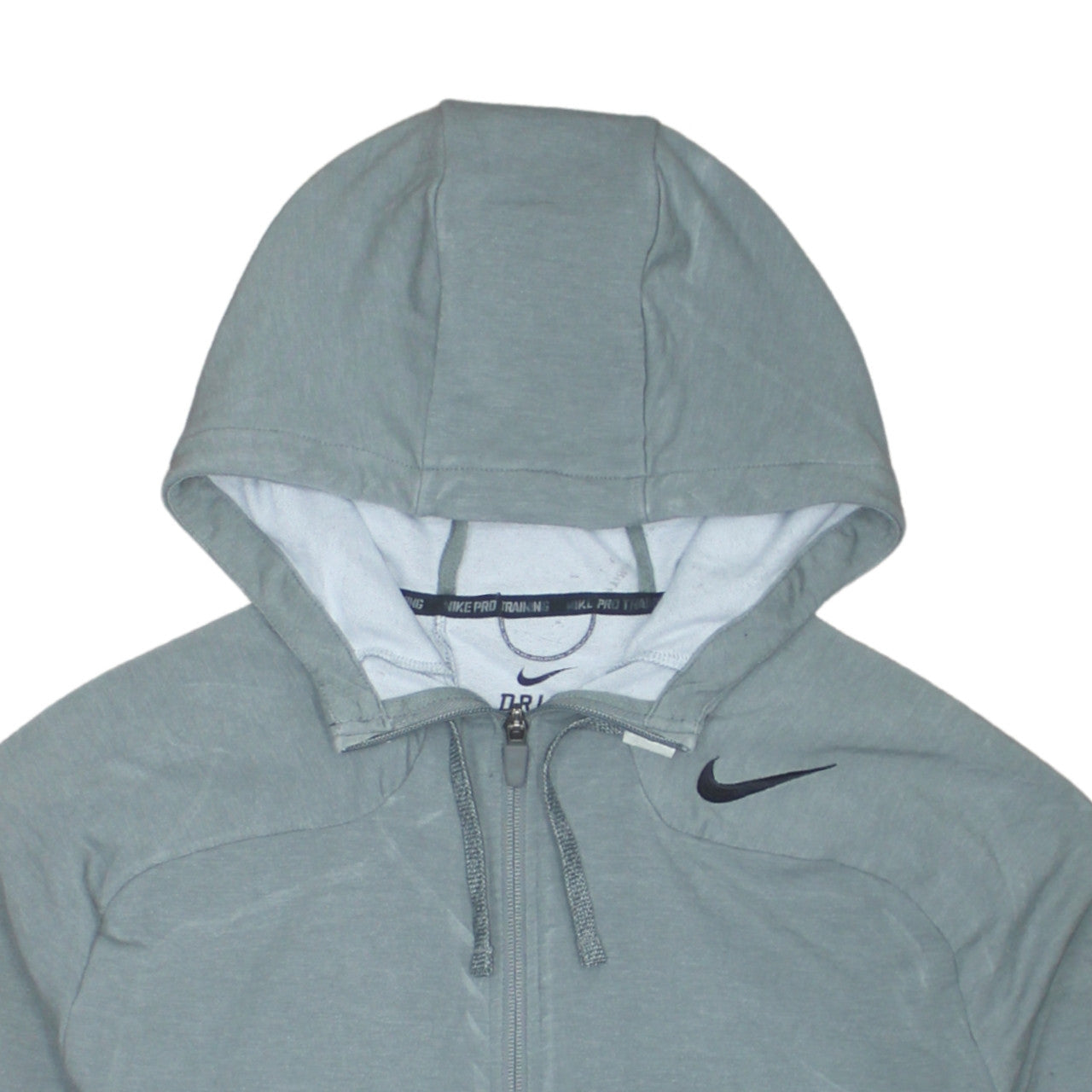 Nike Men's Grey Dri-Fit Full Zip Hoodie Size L Athletic Fit