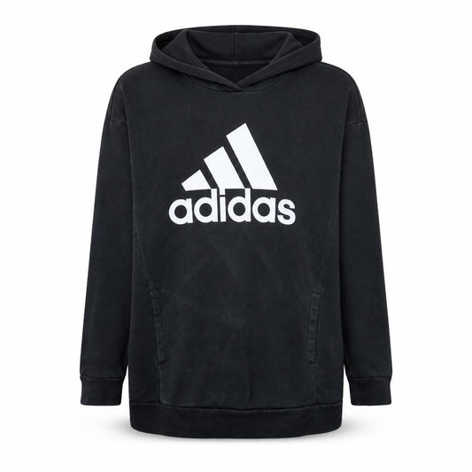 Adidas Womens Black XS Pullover Hoodie with Logo Print