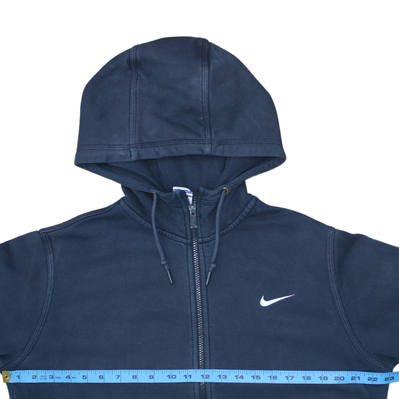 Nike Men's Blue Full Zip Hoodie L Fleece Regular Fit