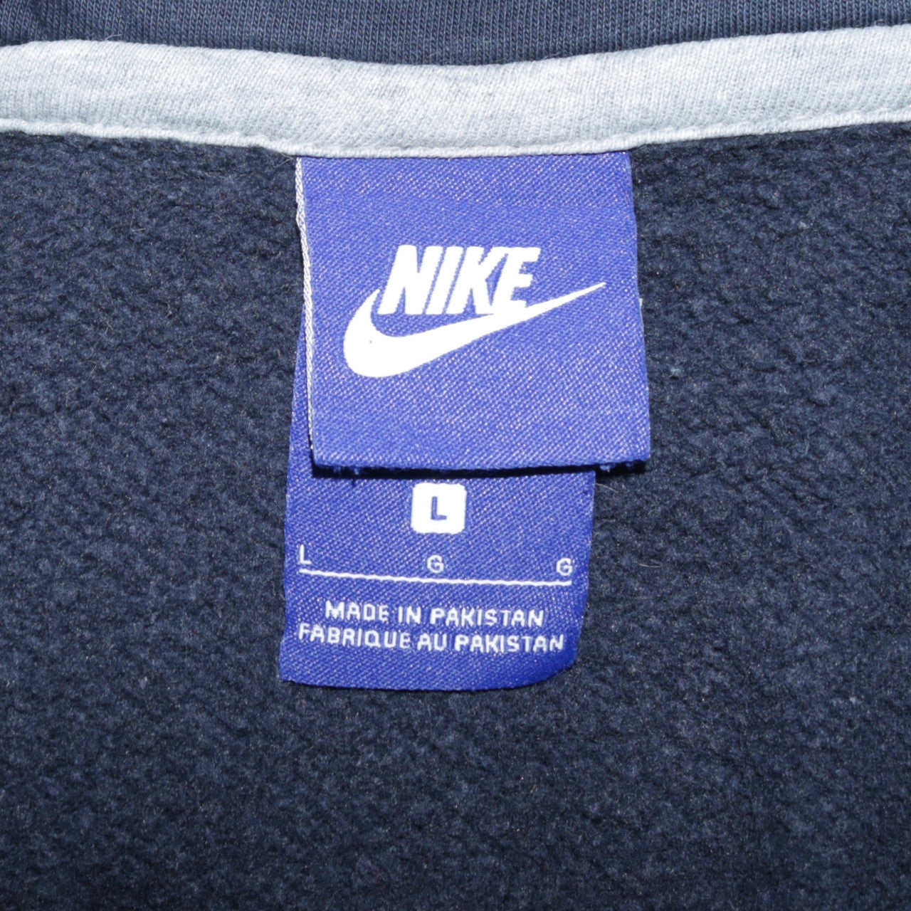 Nike Men's Blue Full Zip Hoodie L Fleece Regular Fit