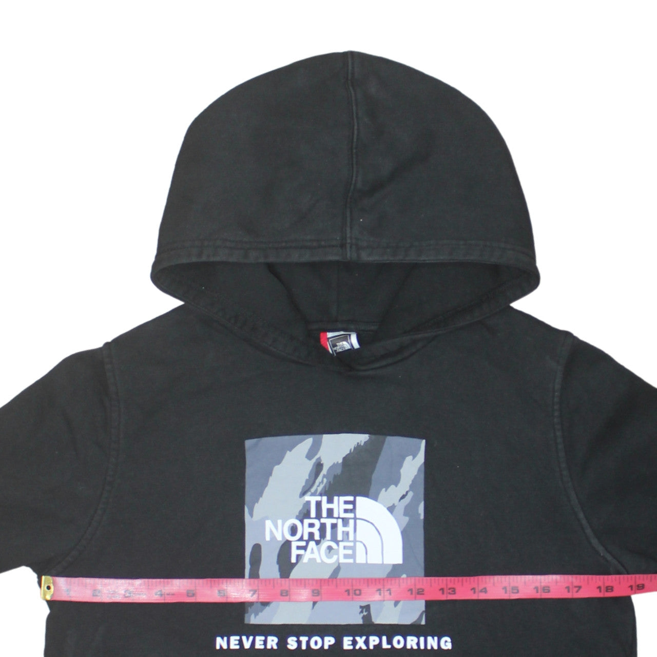 The North Face Boys Black XL Pullover Hoodie Graphic Print Cotton