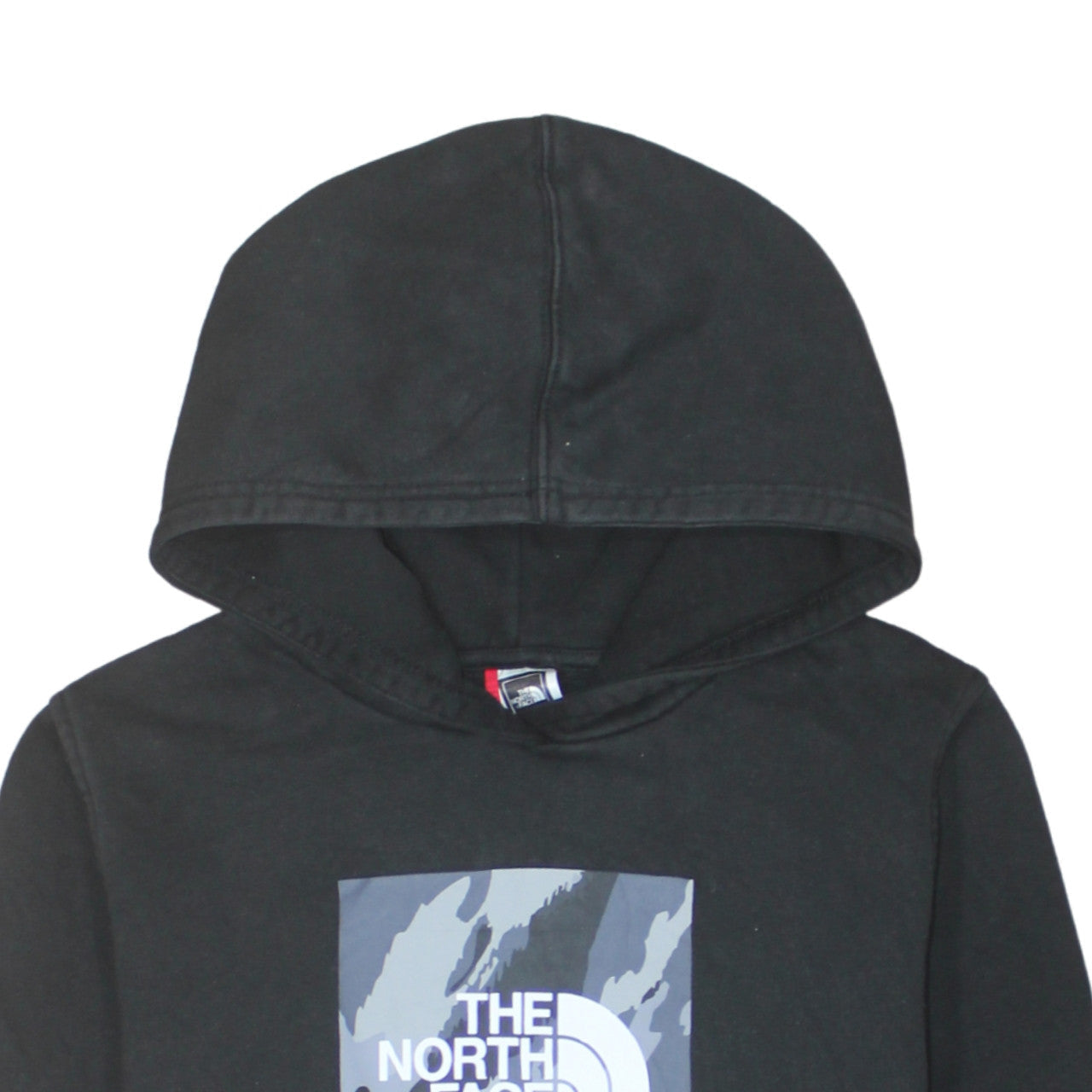 The North Face Boys Black XL Pullover Hoodie Graphic Print Cotton
