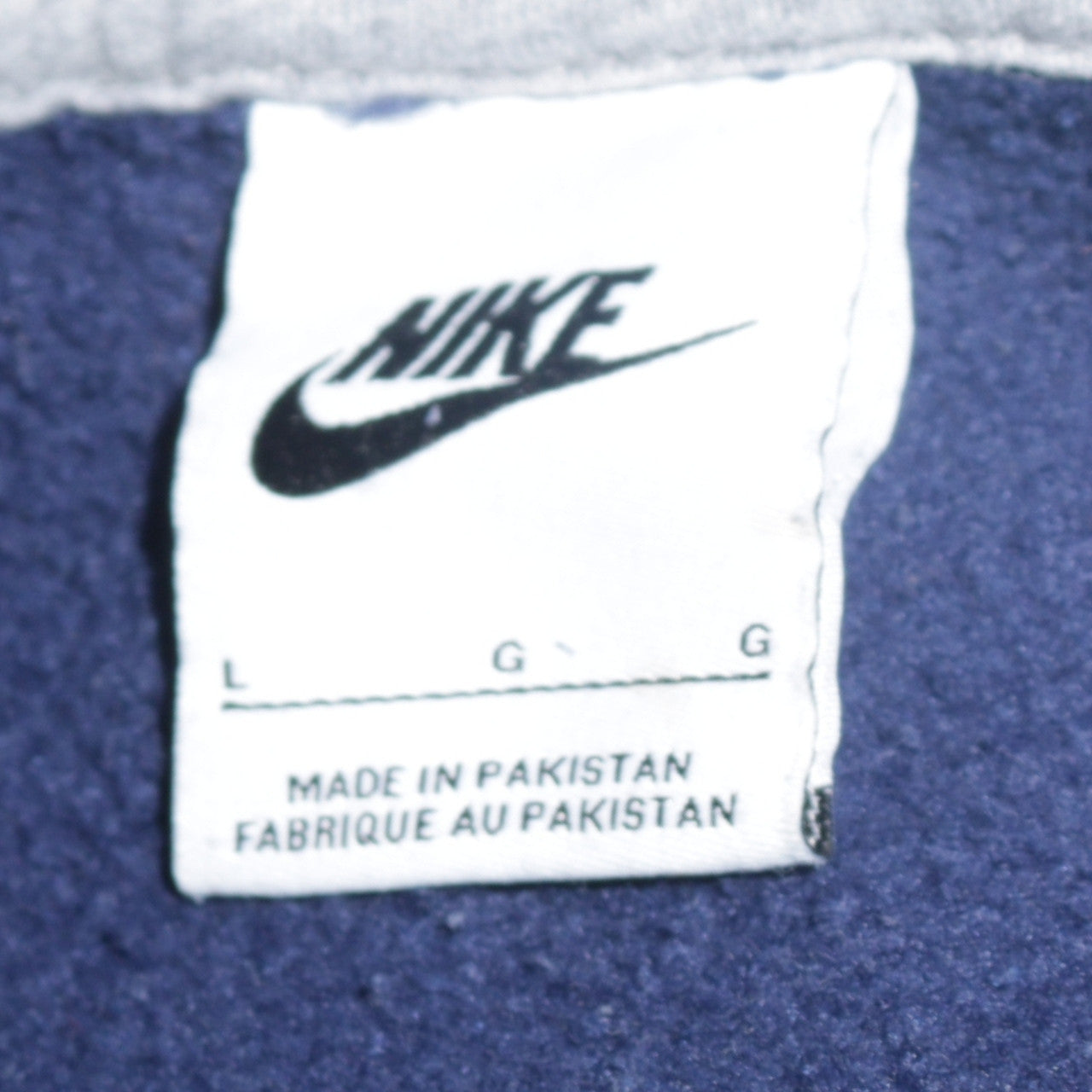 Nike Men's Blue Pullover Hoodie L Regular Fit Sports Fleece