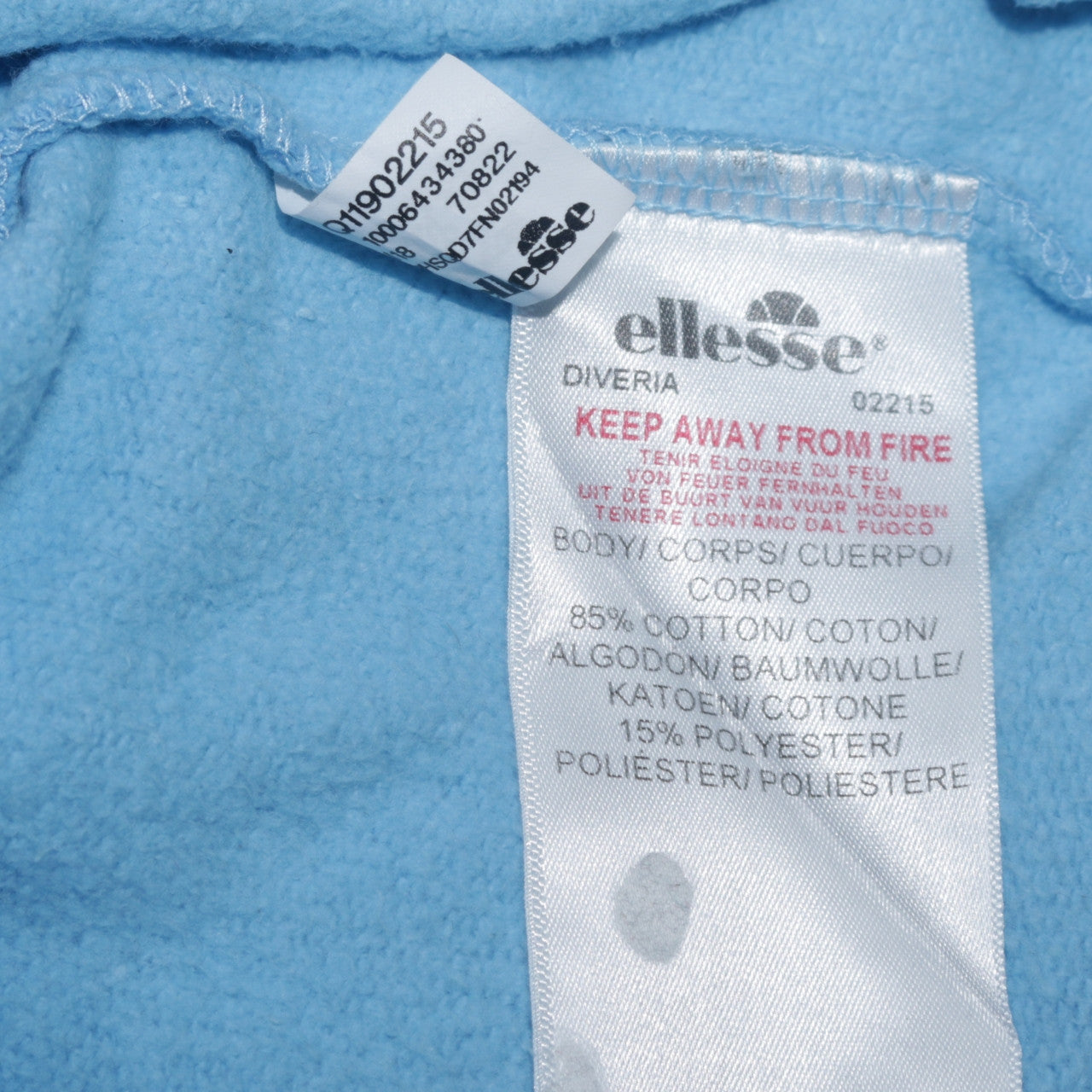Ellesse Mens Blue Logo Pullover Sweatshirt Size L Crew Neck