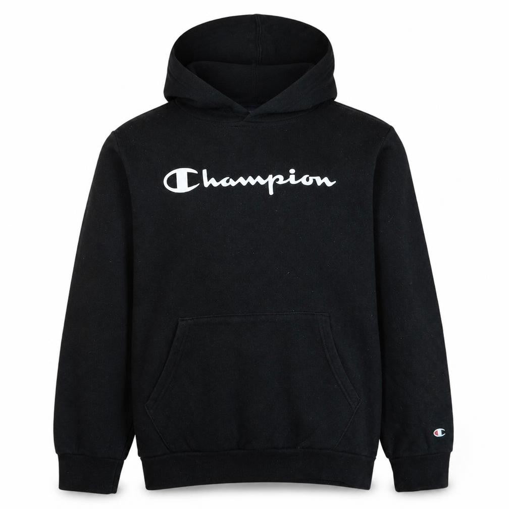 Champion Boys Black Pullover Hoodie 13-14 Years Regular Fit Fleece