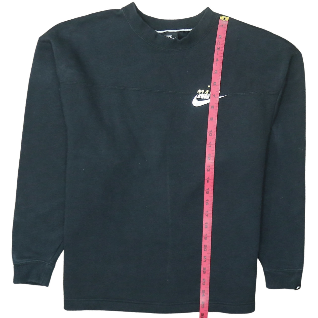 Nike Womens Black S Pullover Sweatshirt Logo Cotton Blend