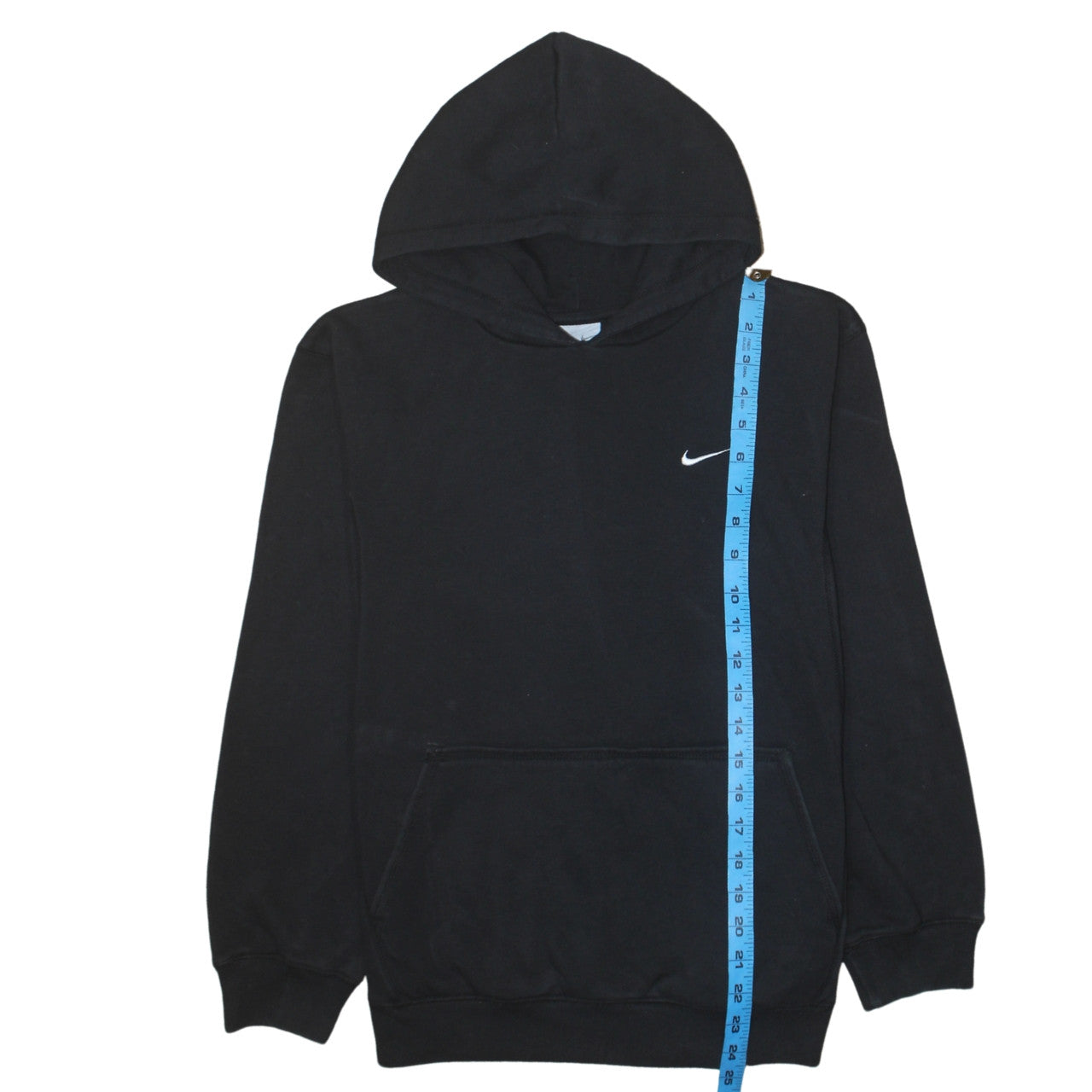 Nike Boys Black Pullover Hoodie Sweatshirt Size L Fleece Lined Casual
