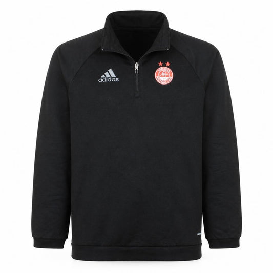 Adidas Men’s Black 1/4 Zip Aberdeen FC Sweatshirt Size L
