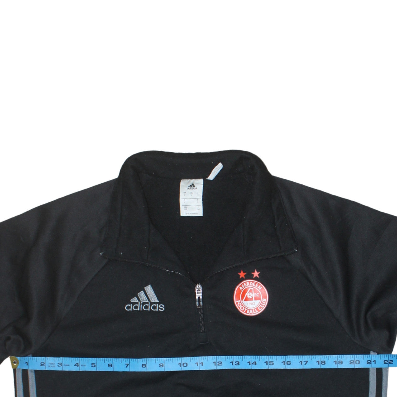 Adidas Men’s Black 1/4 Zip Aberdeen FC Sweatshirt Size L