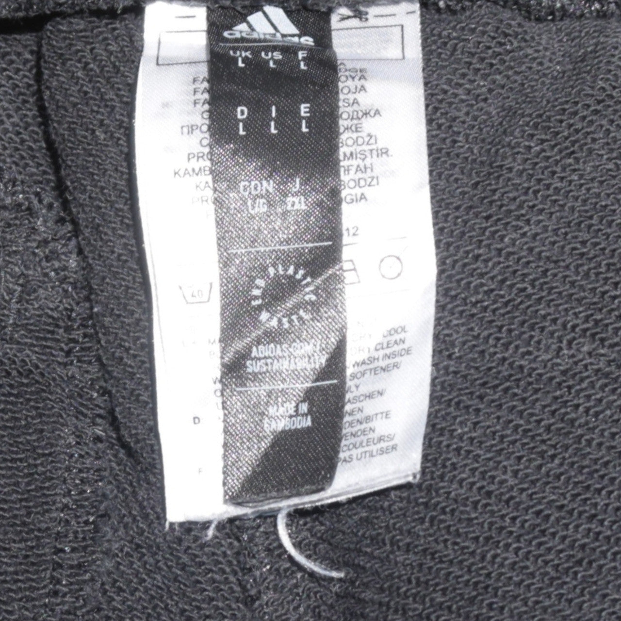 Adidas Mens Black L Track Pants Football Tapered Joggers
