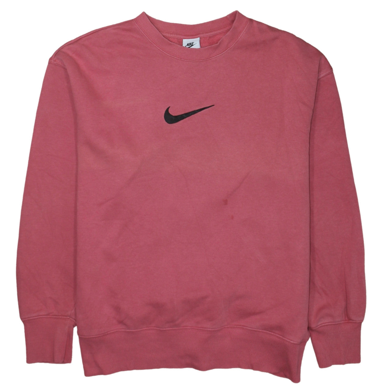 Nike Womens Pink Crew Neck Pullover Sweatshirt Small Cotton Blend