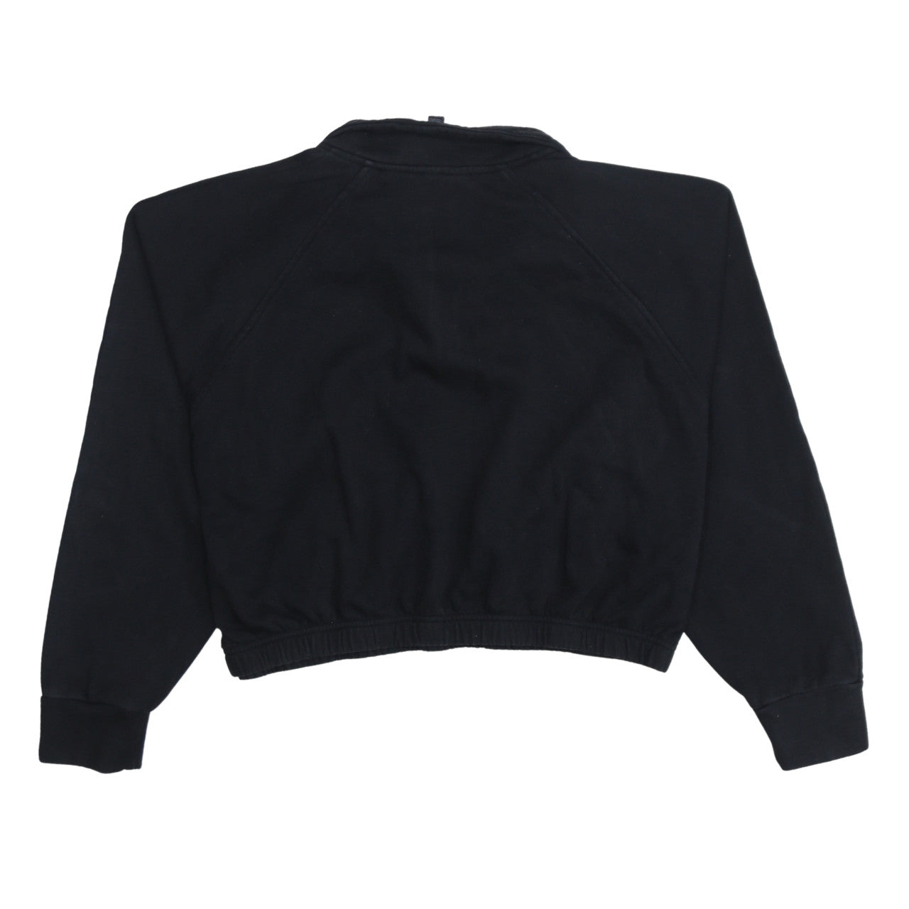 Adidas Women Black 1/4 Zip Pullover Sweatshirt UK 16-18 Activewear