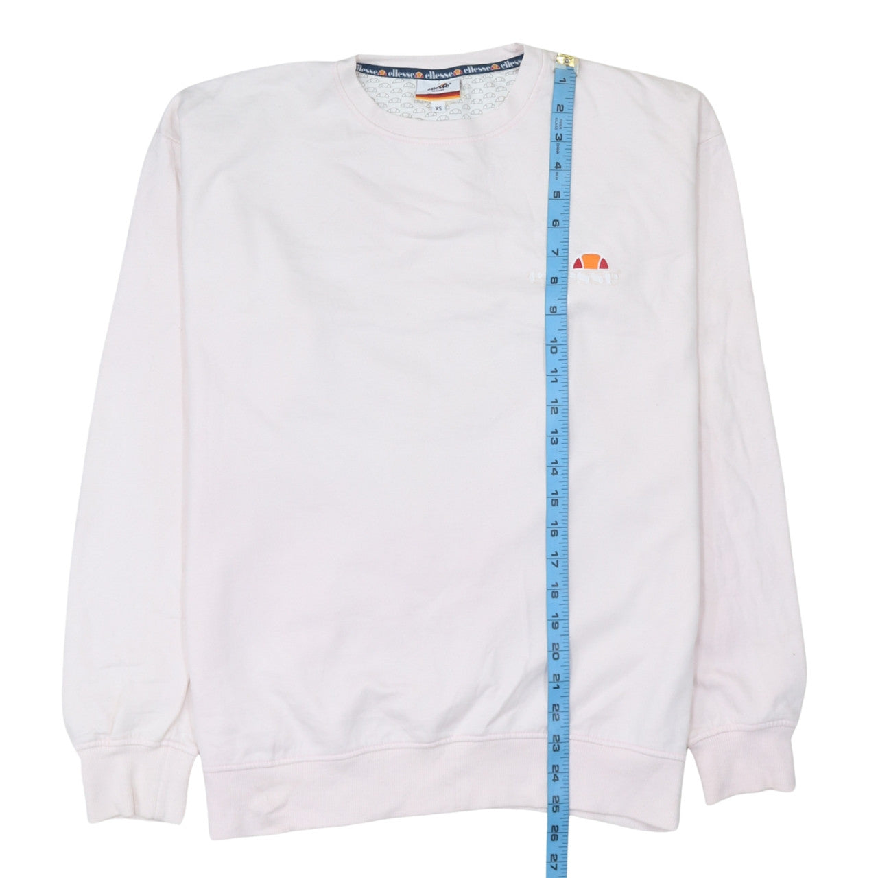 Ellesse Mens White XS Crew Neck Pullover Sweatshirt
