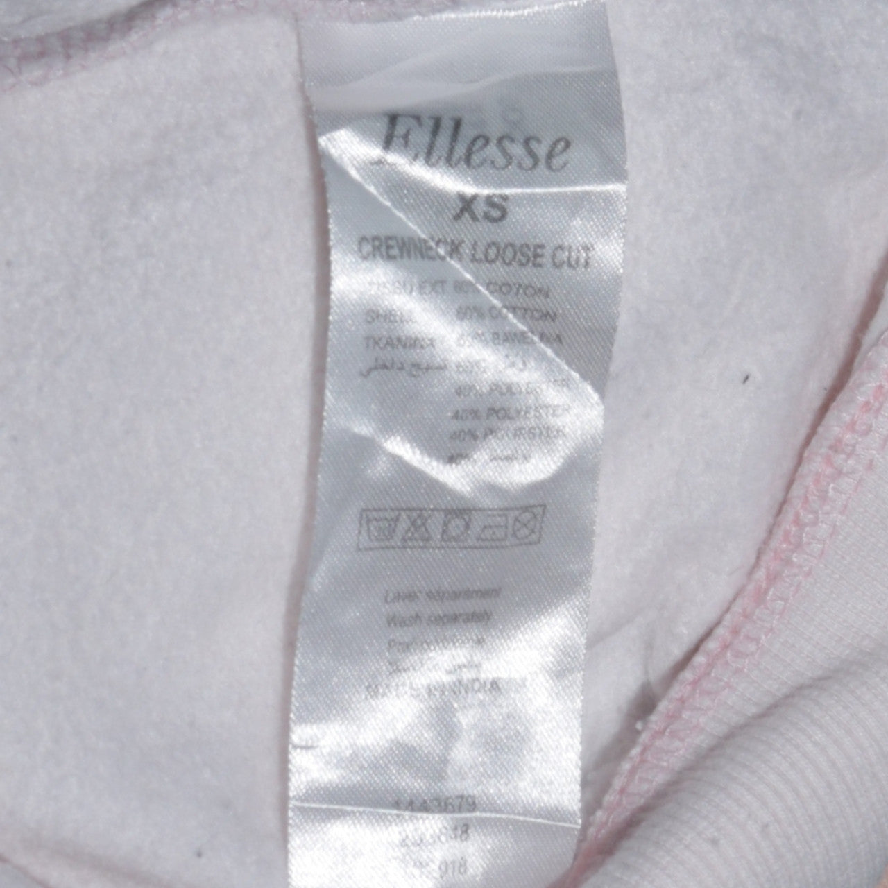 Ellesse Mens White XS Crew Neck Pullover Sweatshirt