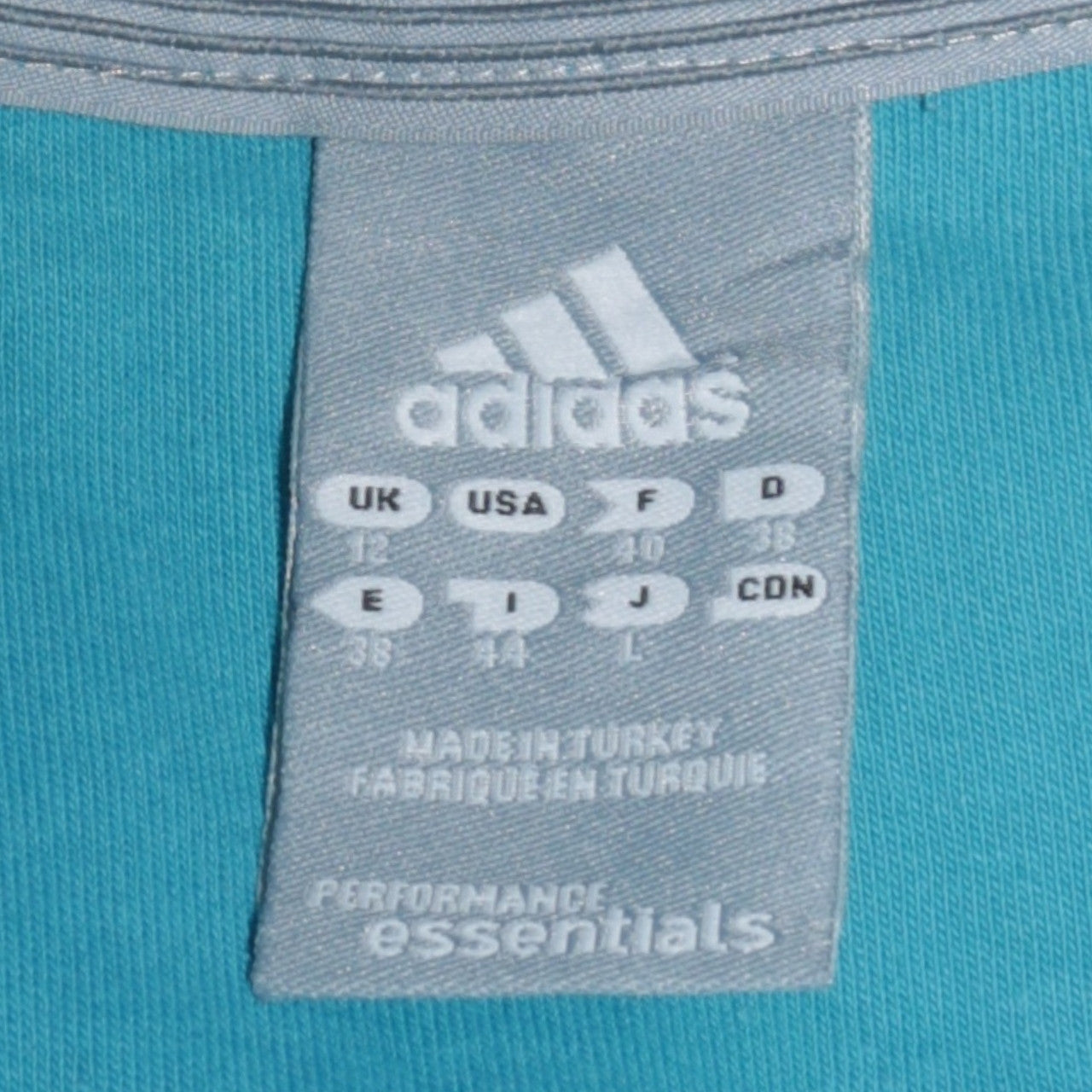Adidas Women Blue Size 12 Track Jacket Full Zip Cotton Essentials