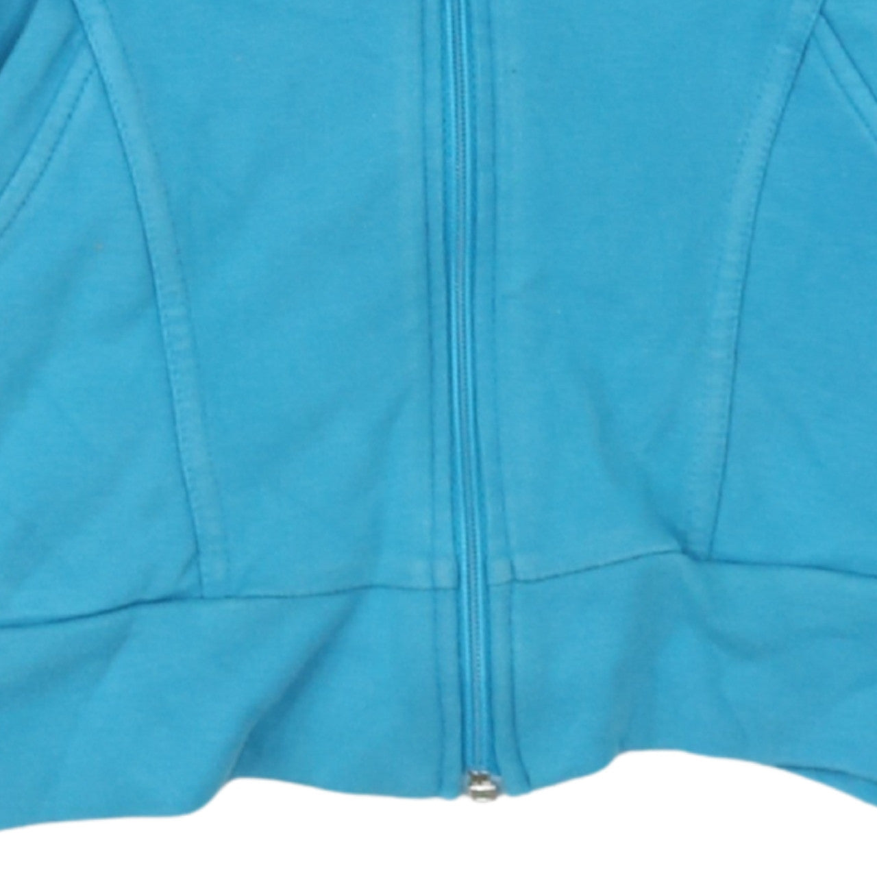 Adidas Women Blue Size 12 Track Jacket Full Zip Cotton Essentials