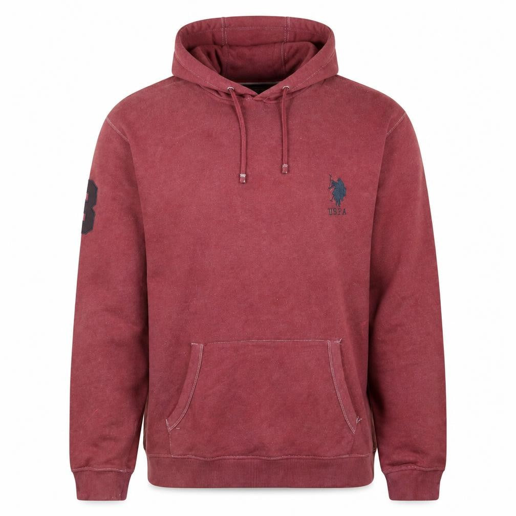 U.S. Polo Assn. Men's Red Pullover Hoodie 2XL Logo Sportswear