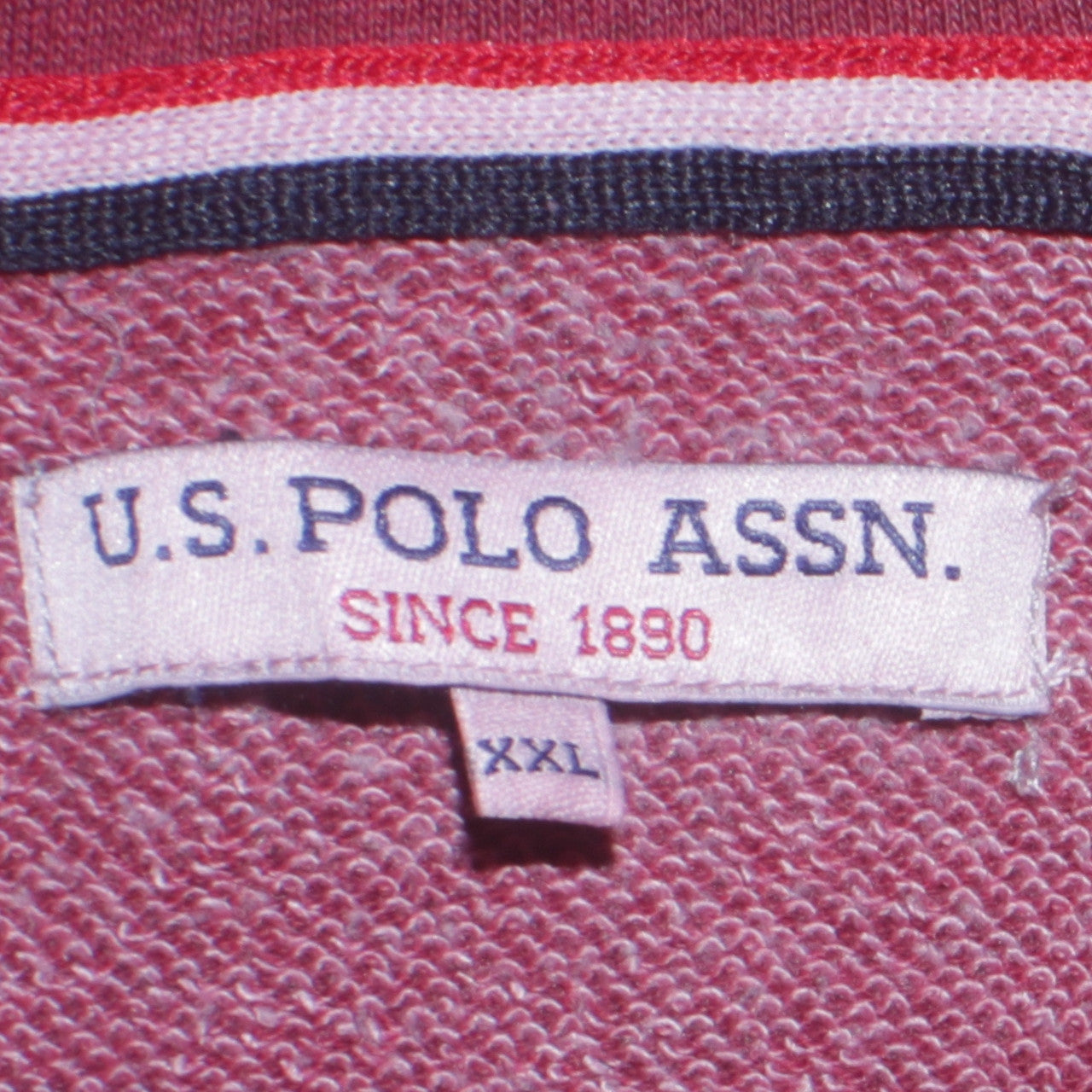 U.S. Polo Assn. Men's Red Pullover Hoodie 2XL Logo Sportswear