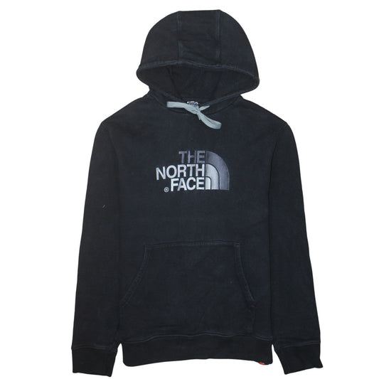 The North Face Men's Black Pullover Hoodie L Logo Cotton Fleece