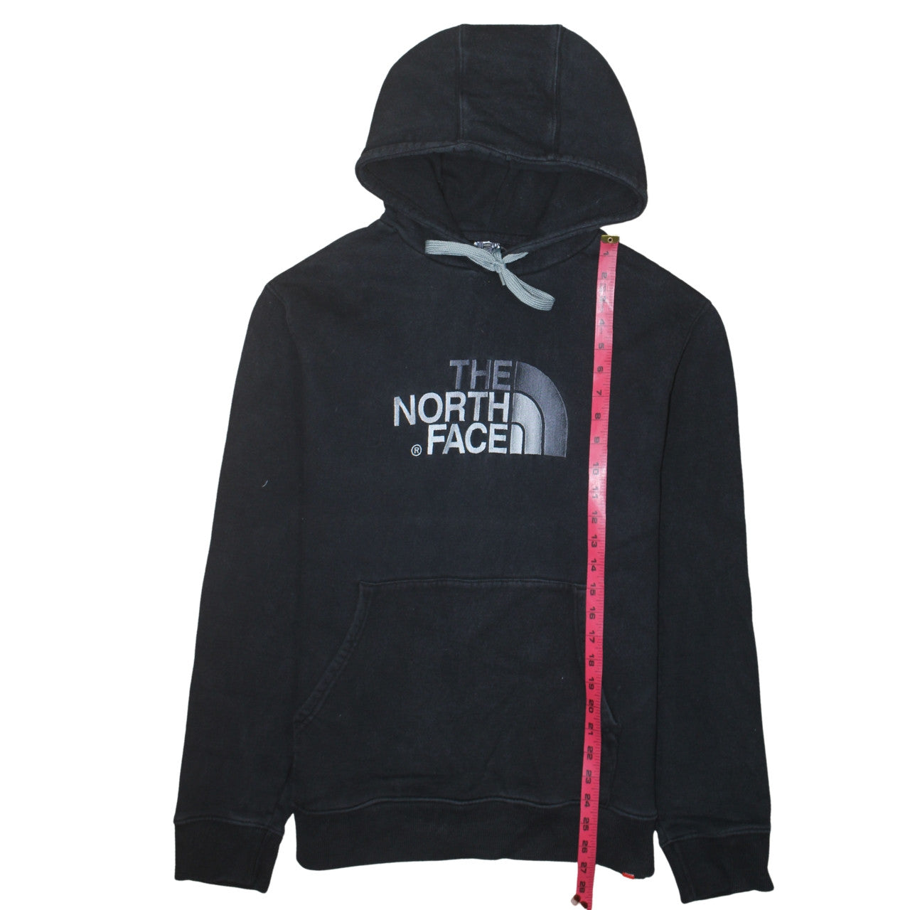 The North Face Men's Black Pullover Hoodie L Logo Cotton Fleece
